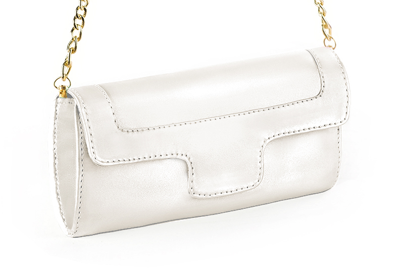 Pure white luxurious elegant clutch for ceremonies, weddings and evenings out.